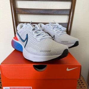 Nike Gray and Blue Sneakers with React Foam